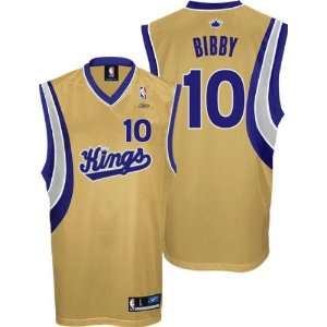 Mike Bibby Gold Reebok NBA Replica Sacramento Kings Jersey  