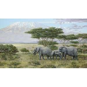 Ron Van Gilder   Heart of Africa   Elephants Canvas Giclee 