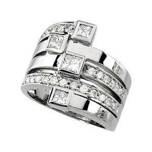  Diamond Promise Ring in 14k White Gold (1.33 Ct. tw 