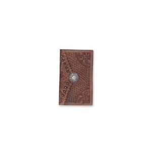  Small Hand Tooled Leather Address Book Checkbook
