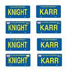 18 scale model Knight Rider KITT car license tag plat