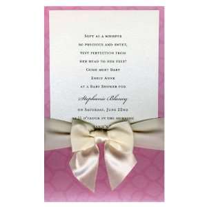  A Walk on the Wild Side Pink with Ivory Bow on Quartz 