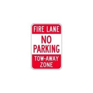  BRADY 141795 FireLane No Prkng TowAway Zone,EG,Rd/Wht 