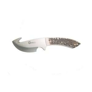  Boker Stag Handle Gut Hook Blade Includes Leather Sheath 8 