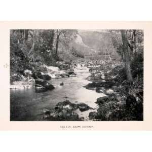  1906 Halftone Print Ward Lyn River England Brendon Devon 