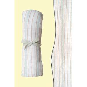    Aden & Anais Organic Single Candy Stripe Swaddle Blanket: Baby