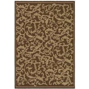   Inch Square Indoor/ Outdoor Square Area Rug, Brown and Natural Home