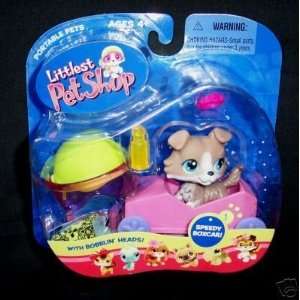    Littlest Pet Shop Collie with Boxcar and Helmet Toys & Games