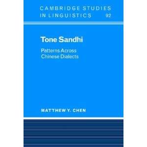  Tone Sandhi Patterns across Chinese Dialects (Cambridge 