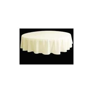  Wholesale wedding Polyester 90 Round Tablecloth   Ivory 