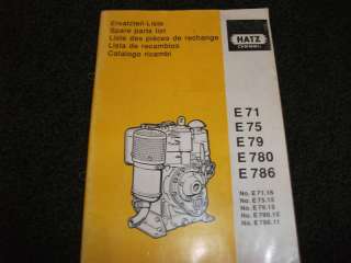 hatz diesel engine parts manual