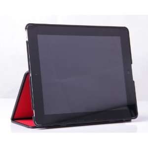  Red & Black Hard Protective Smart Case for iPad 2 (with On 