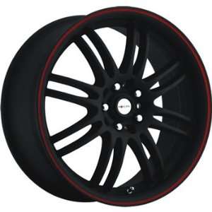 Focal F 16 18x8 Black Red Wheel / Rim 5x112 & 5x120 with a 42mm Offset 