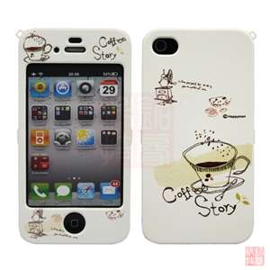 Coffee Cup Design Hard Case Cover for Apple iPhone 4S 4G 4