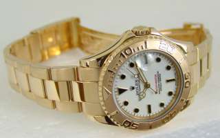 WATCH CHEST® Rolex Midsize Gold YachtMaster White 68628  