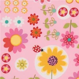  Michael Miller fabric Daisy Dance flowers ladybirds (Sold 