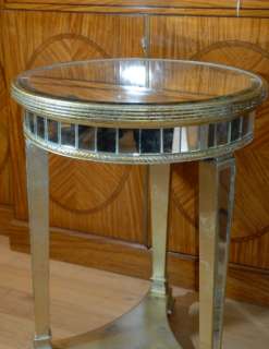 Art Deco Mirrored Side Table Tables Mirror Furniture  