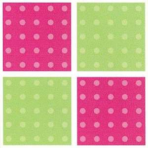  Pink Green Polka Dots Wall Decals Stickers