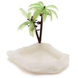  T Rex Crab Island Hermit Crab Water Bowl with Palm Tree 