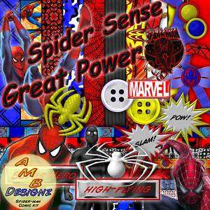 SPIDER MAN Comic digital scrapbooking kit  