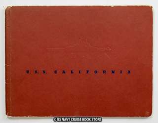 USS CALIFORNIA BB 44 WW II HOMEWARD BOUND CRUISE BOOK  
