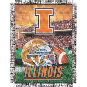   of Illinois Collegiate Woven Tapestry Throws