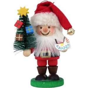  Santa with Tree in Painted Finish Ornament