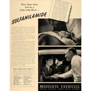 1940 Ad Monsanto Chemicals Science Medicine Health   Original Print Ad