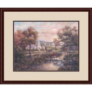 Vermonts Colonial Times by Carl Valente   Framed Artwork  