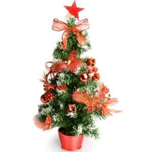   Home 2 Feet Decorated Tabletop Christmas Tree   Red: Home & Kitchen