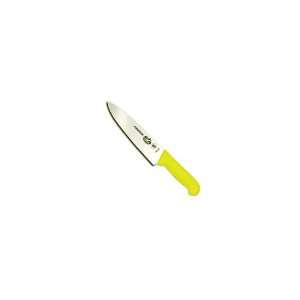 Victorinox Straight Edge Chefs Knife W/ Yellow Fibrox Handle   40471