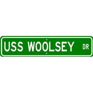  USS WOOLSEY DD 437 Street Sign   Navy Patio, Lawn 