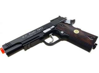 WG BLK 500FPS METAL 1911 CO2 Gas Airsoft Gun Pistol +4K  