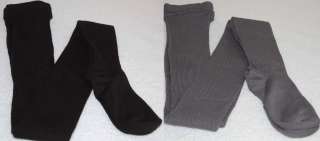 HUE Ladies Black Gray Pointelle Footed Sweater Knit Tights NEW Size S 