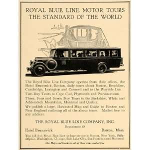  1926 Ad Royal Blue Line Motor Tours Hotel Brunswick 