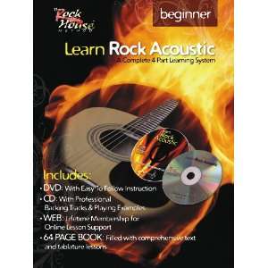  Rock House Learn Rock Acoustic Beginner Book/DVD/CD Combo 