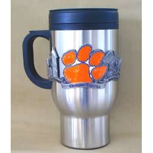   Clemson Tigers Stainless Steel & Pewter Travel Mug: Sports & Outdoors