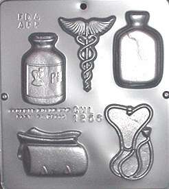 NEW 5 Cav MEDICAL DOCTOR Assortmnt Chocolate Candy Mold  