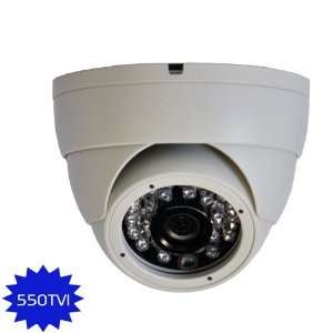  Vandalproof Turret Dome Camera SONY HQ1 550 TVL 3.5mm DC 12V, White
