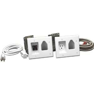  NEW FLAT PANEL TV CABLE ORGANIZERKIT WITH POWER SOLUTI 