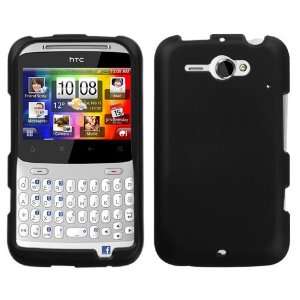  HTC Status / Chacha Rubberized Hard Case   Black Cell 