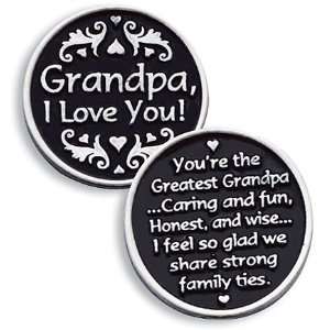  Grandpa Pewter Pocket Good luck Love Token Coin Health 