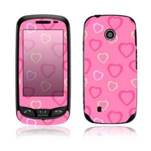  LG Cosmos Touch Decal Skin Sticker   Pink Hearts 