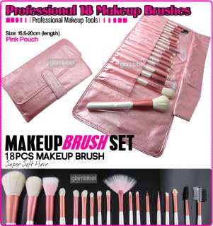 features professional set of 18 pcs make up brushes in kit all brushes 