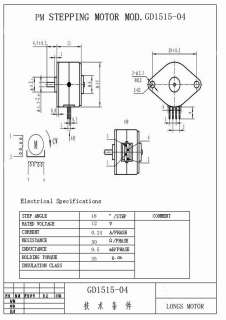 10 pcs Permanent magnet stepper motor PM15 4 wires 12V  
