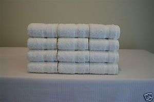 12 SQUARE Wash Cloths in White Made in the USA  