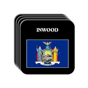 US State Flag   INWOOD, New York (NY) Set of 4 Mini Mousepad Coasters