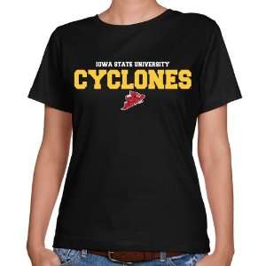  Iowa State Cyclones Ladies Black University Name Classic 