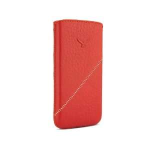  Parion Iphone 4/4S Leather Pouch Case   Red: Cell Phones 