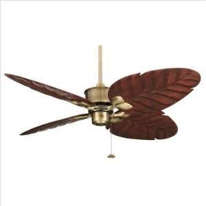 Islander Ceiling Fan in Antique Brass with Cairo Purple Blades Finish 